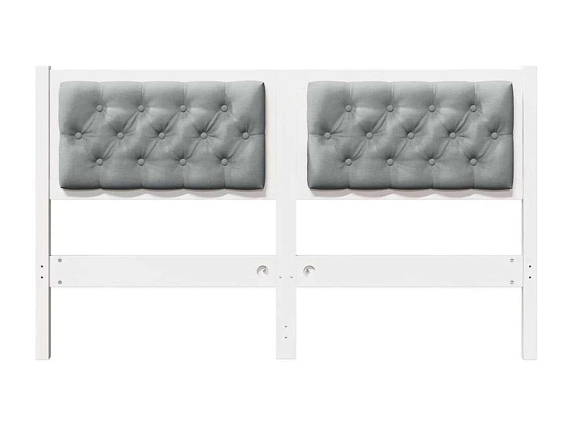 Tête de lit Autre Blanc et gris clair 150 cm Bois massif en pin