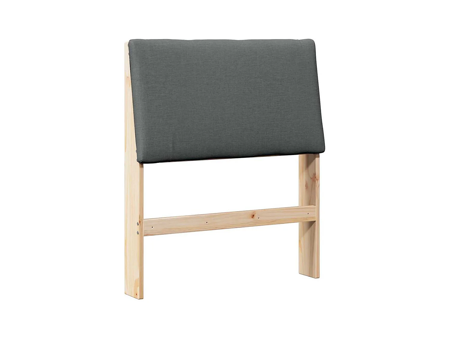 Cabecero tapizado Gris oscuro 75 cm Madera de pino macizo