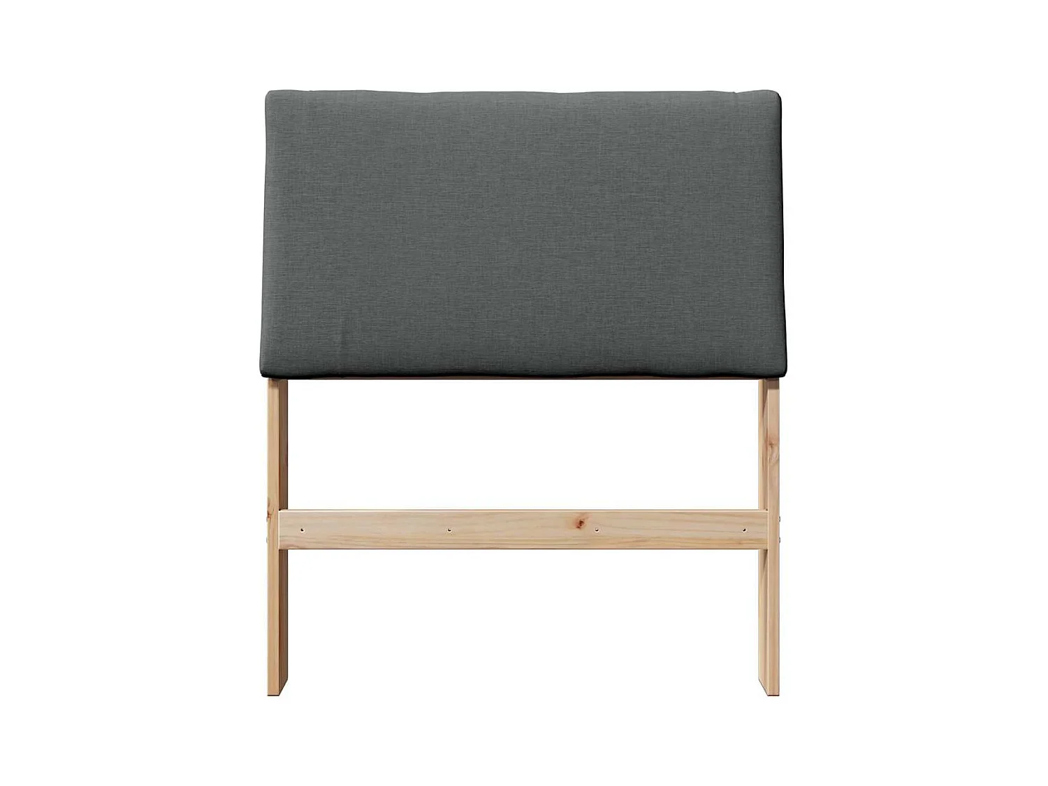 Cabecero tapizado Gris oscuro 75 cm Madera de pino macizo