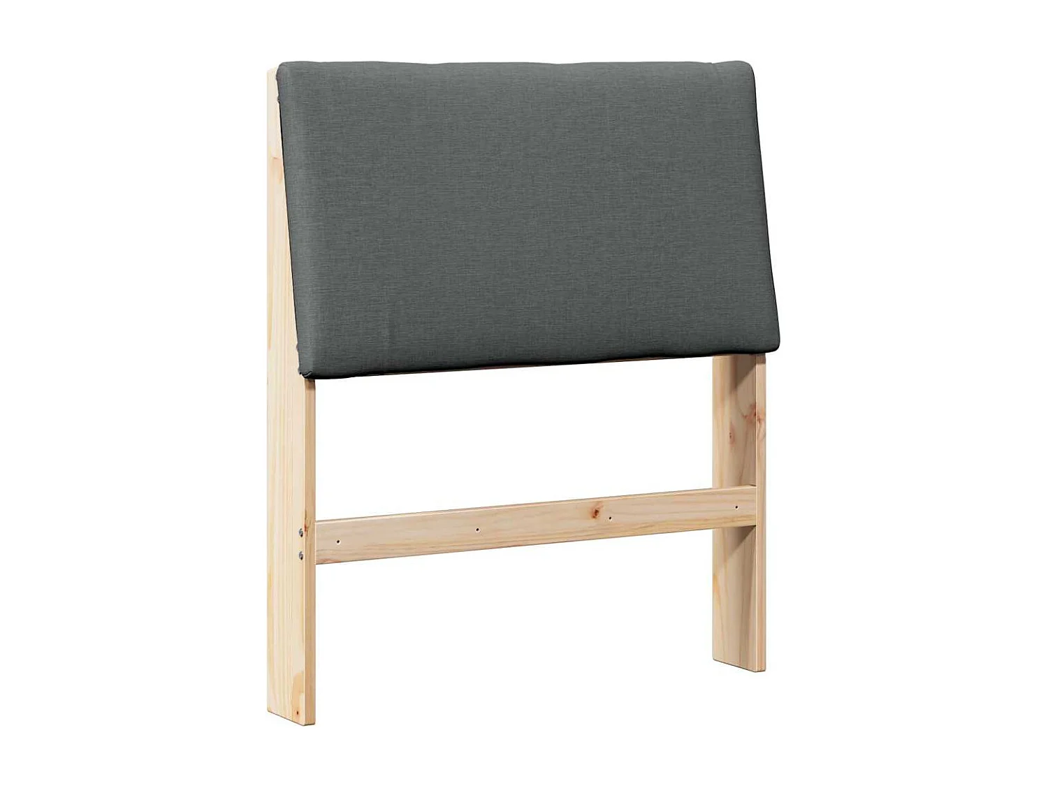 Tête de lit capitonnée Gris foncé 75 cm Pin massif
