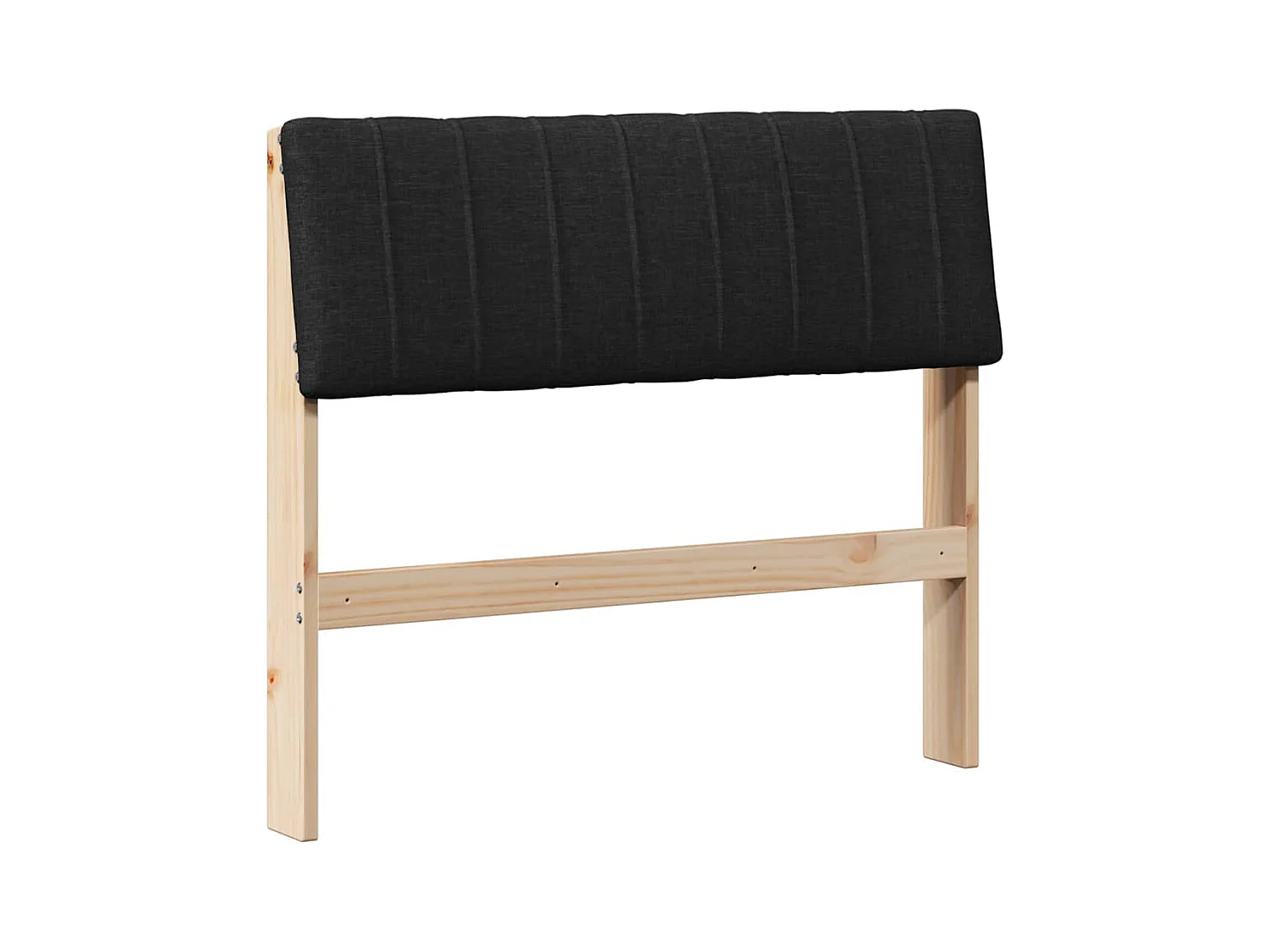 Tête de lit capitonnée Noir 90 cm Pin massif