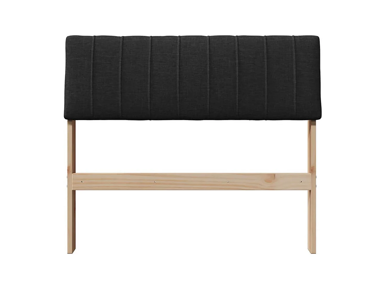 Tête de lit capitonnée Noir 90 cm Pin massif