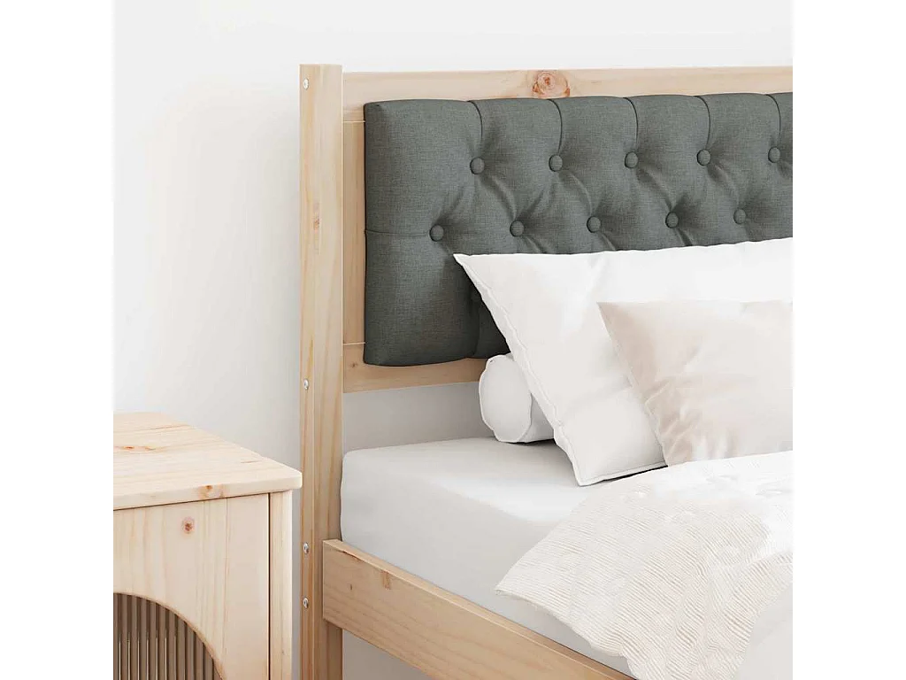 Tête de lit Autre marron et gris foncé 75 cm Bois massif en pin