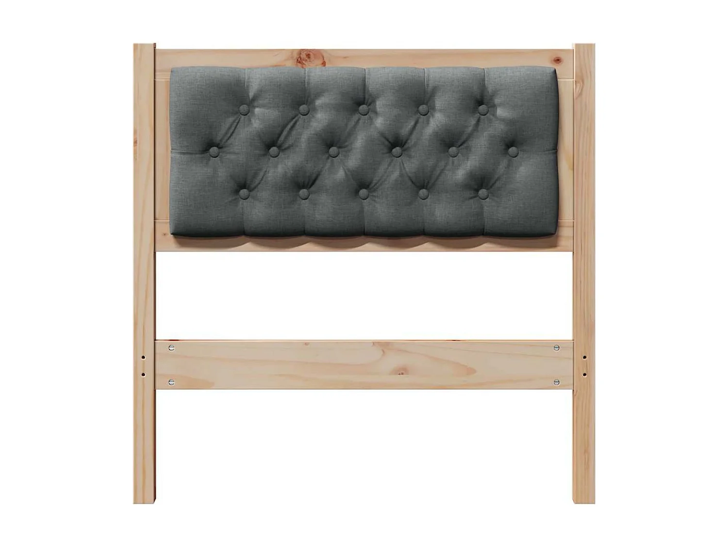 Tête de lit Autre marron et gris foncé 75 cm Bois massif en pin