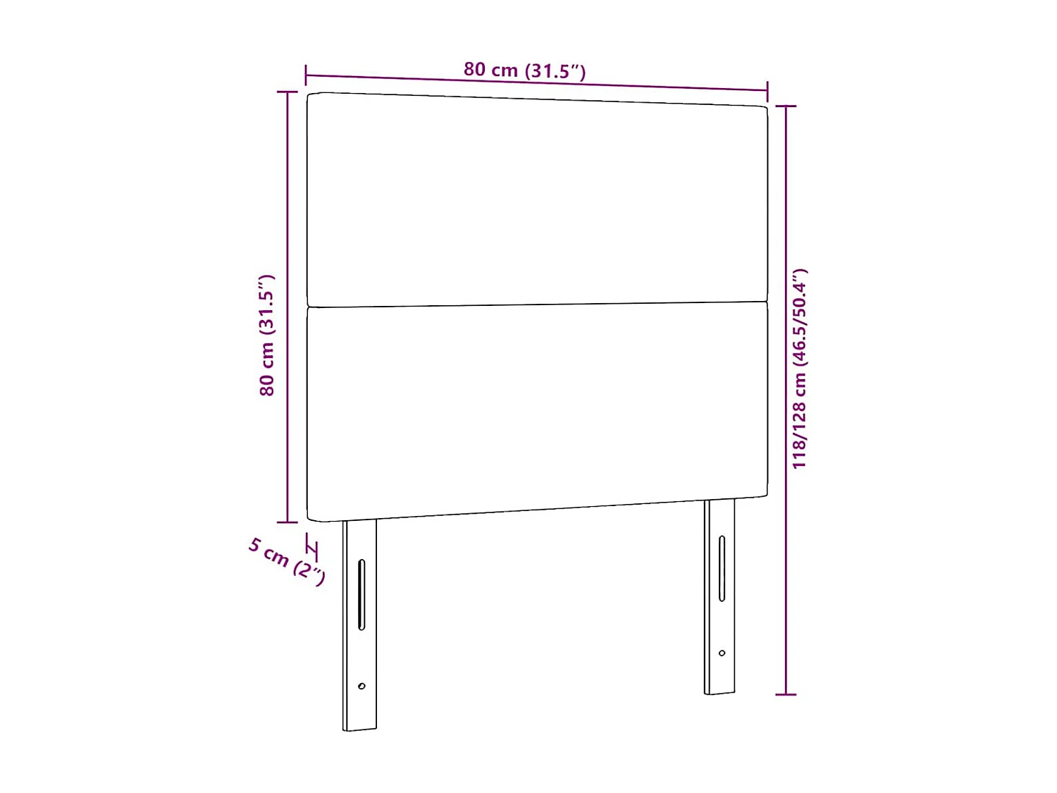 Cabecero LED con luces de tiras LED Manual Crema 80 cm tela