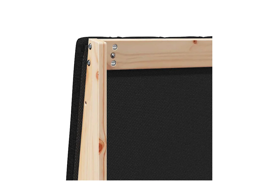 Cabecero tapizado Negro 75 cm Madera de pino macizo