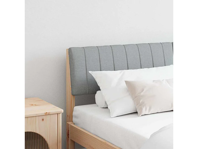 Tête de lit capitonnée Gris clair 160 cm Pin massif
