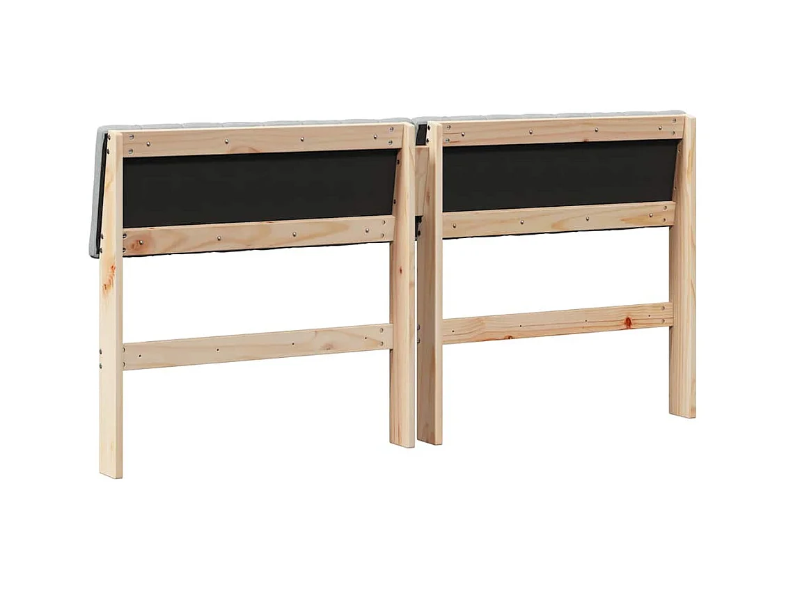 Tête de lit capitonnée Gris clair 160 cm Pin massif
