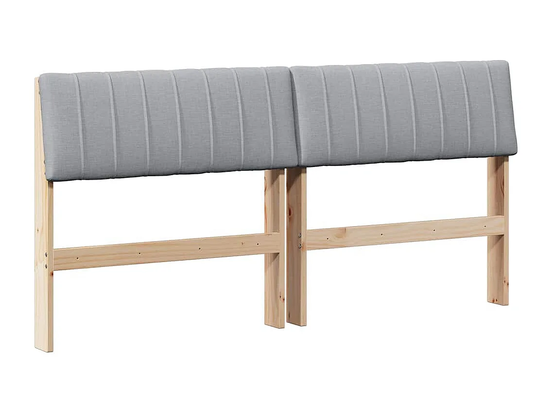 Cabeceira estofada Cinzento-claro 160 cm