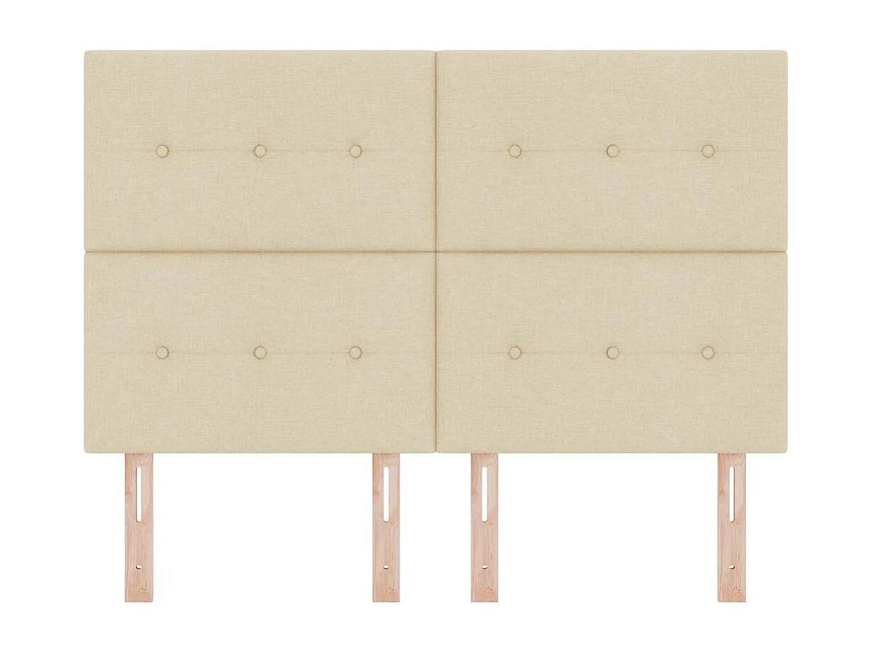 Tête de lit avec tête de lit Crème 160 cm tissu