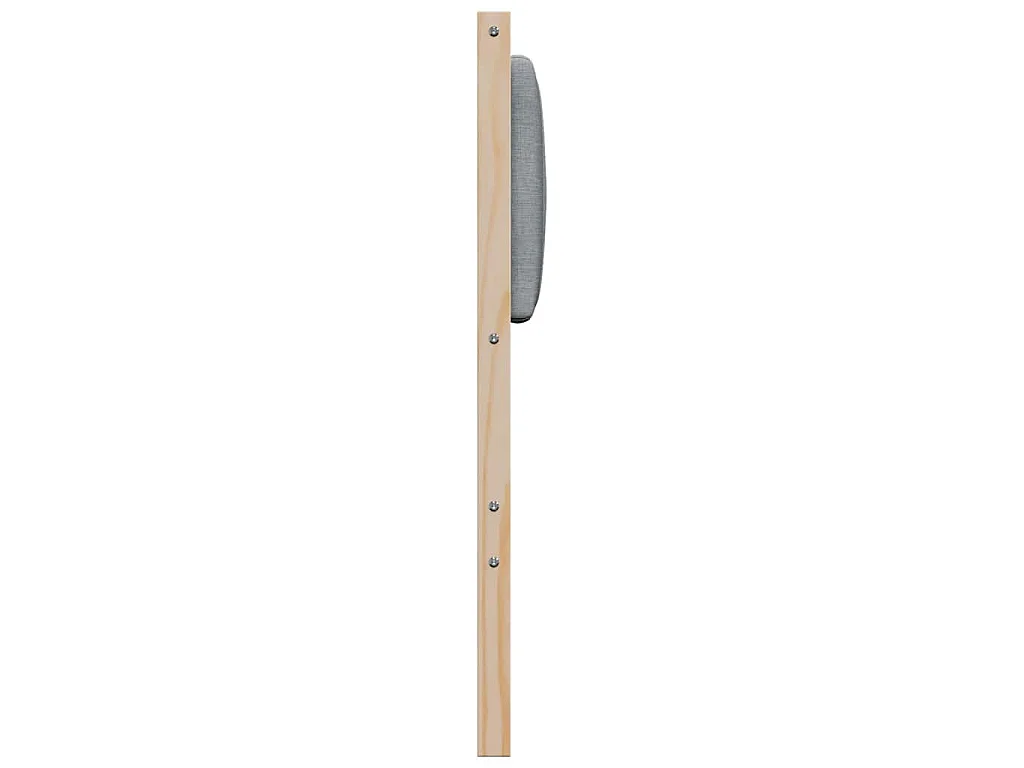 Cabecero tapizado Marrón 140 cm Madera de Pino Sólido y Tela