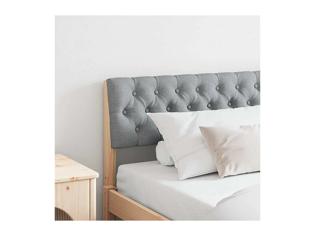 Cabeceira estofada Cinzento-claro 180 cm