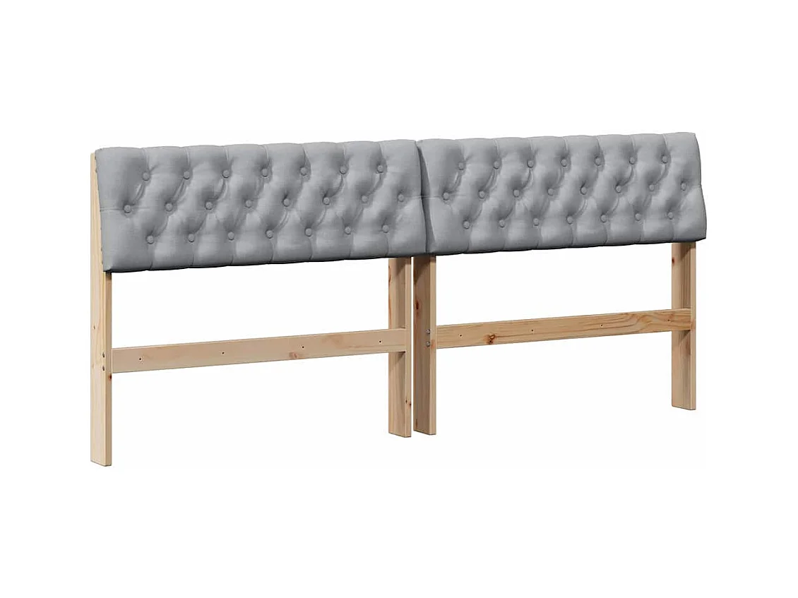 Cabeceira estofada Cinzento-claro 180 cm