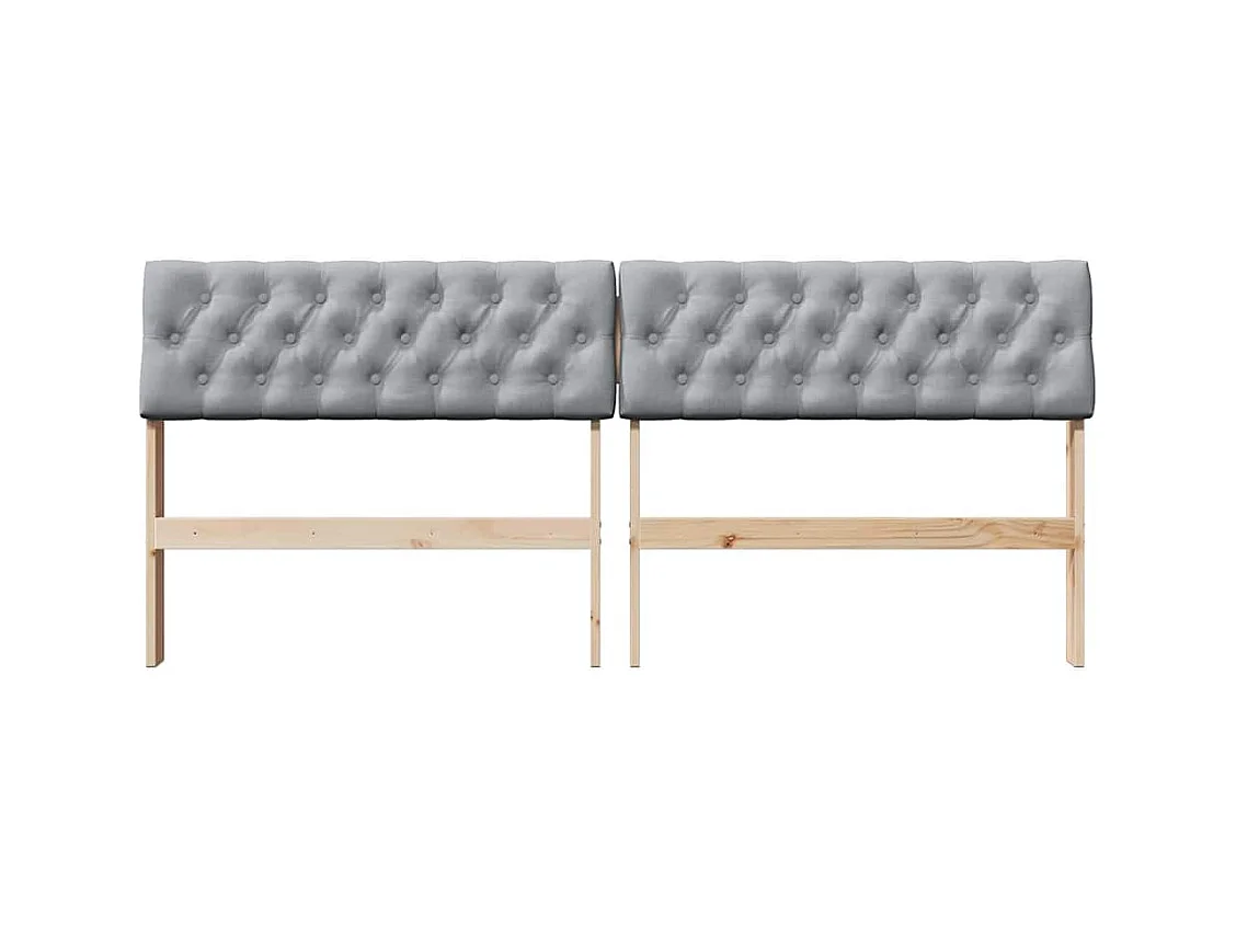 Cabeceira estofada Cinzento-claro 180 cm