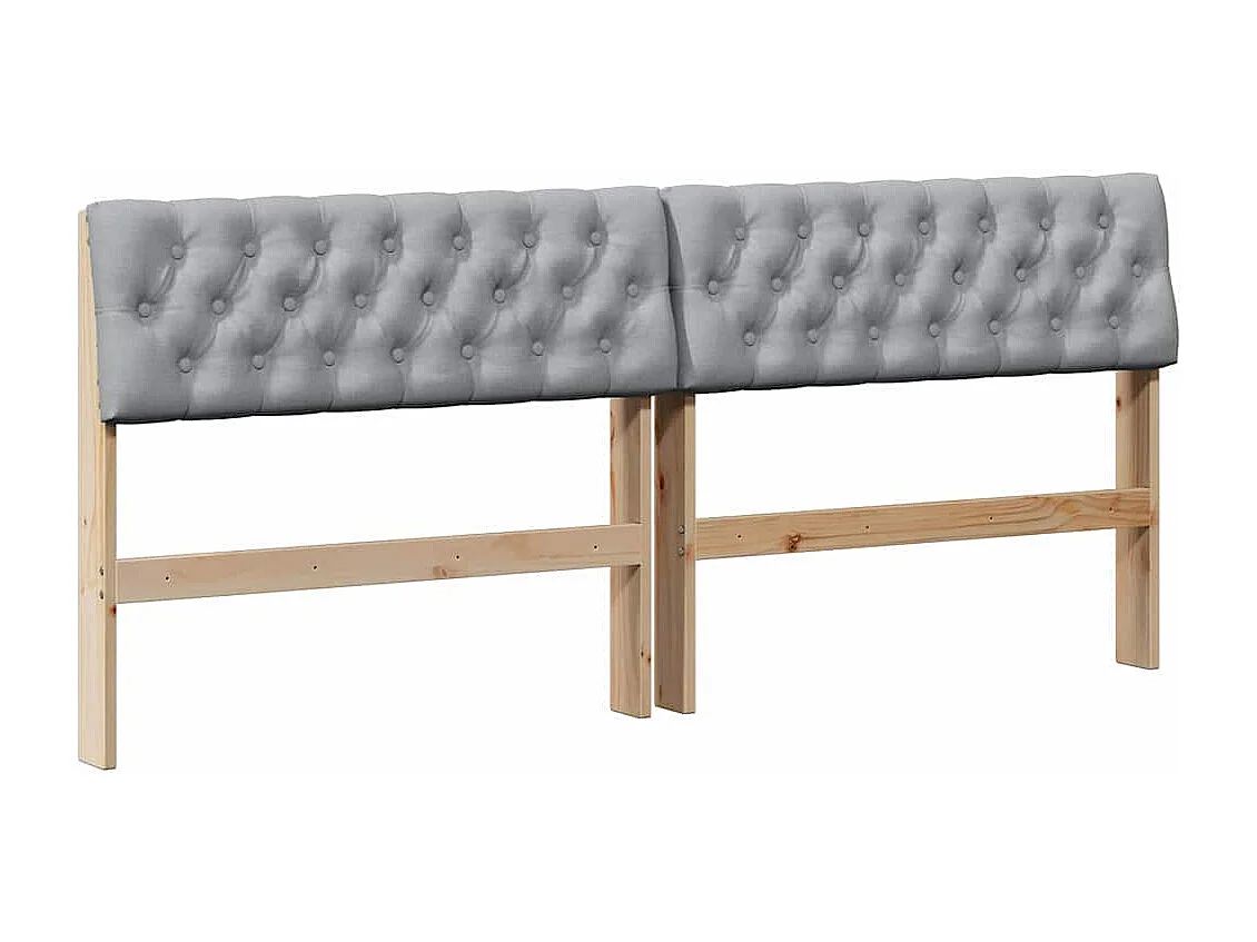 Cabeceira estofada Cinzento-claro 180 cm