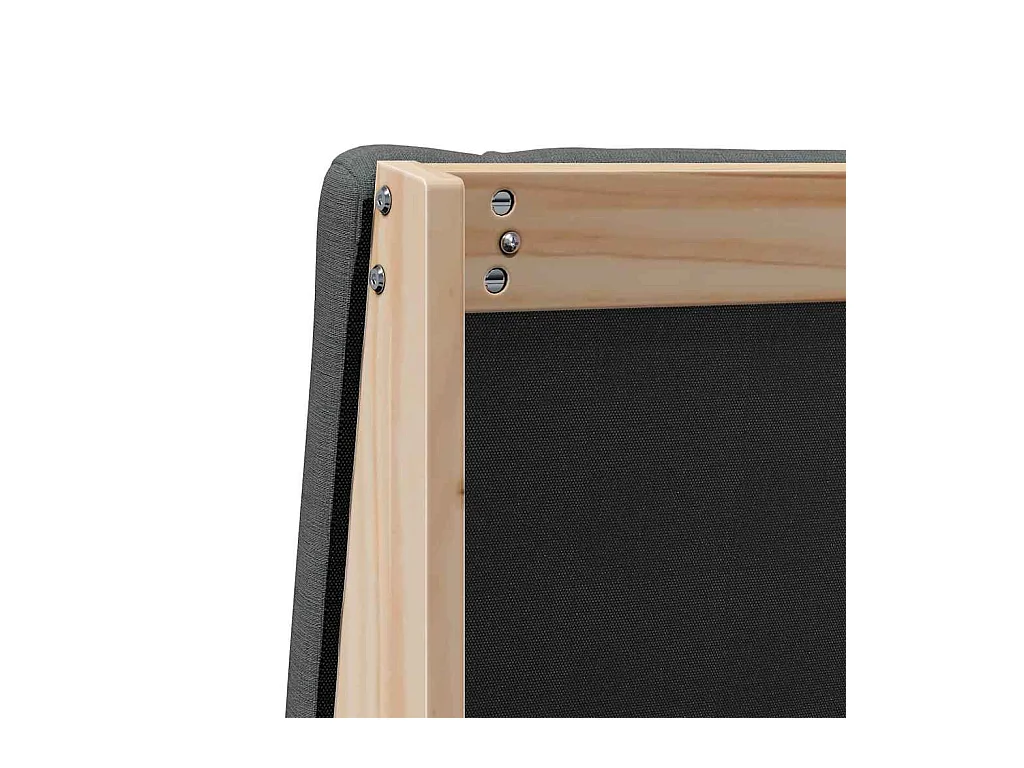 Cabecero tapizado Gris oscuro 200 cm Madera de pino macizo