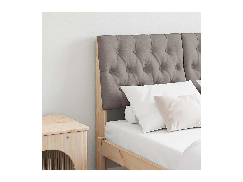 Cabeceira estofada Cinzento-acastanhado 120 cm