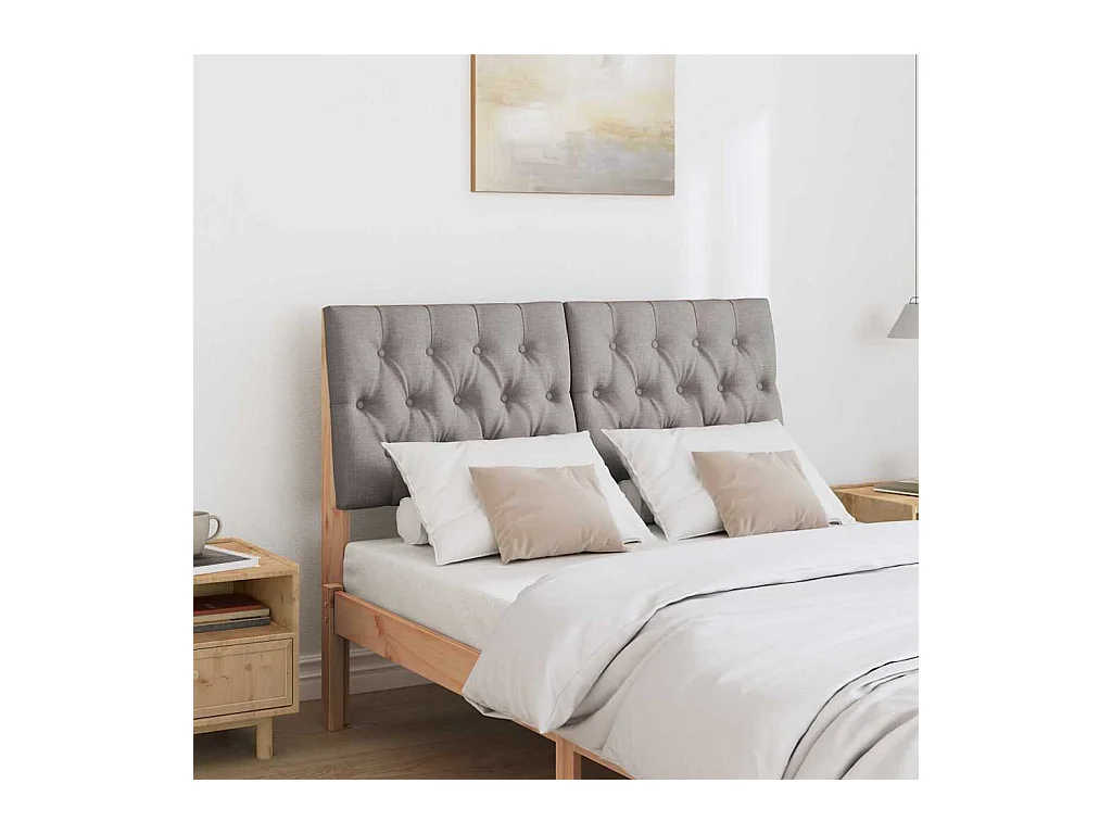 Cabeceira estofada Cinzento-acastanhado 120 cm