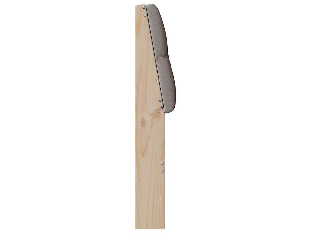 Tête de lit capitonnée Taupe 120 cm Pin massif
