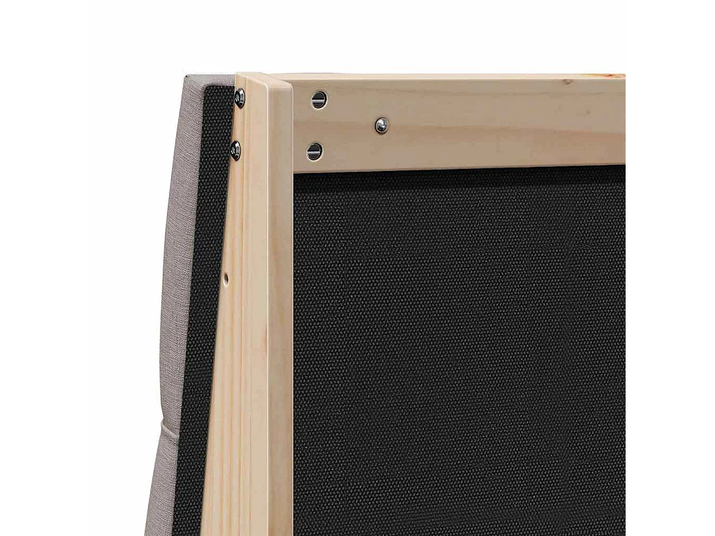 Tête de lit capitonnée Taupe 120 cm Pin massif
