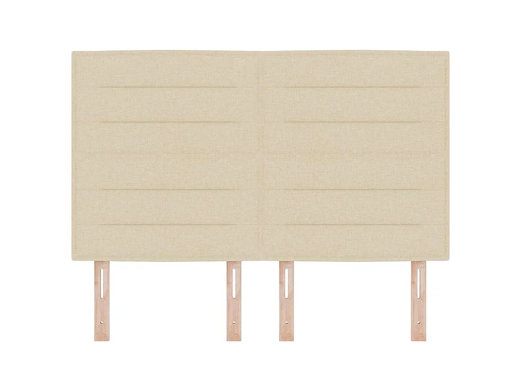 Tête de lit Hauteur réglable Manuel Crème 140 cm tissu