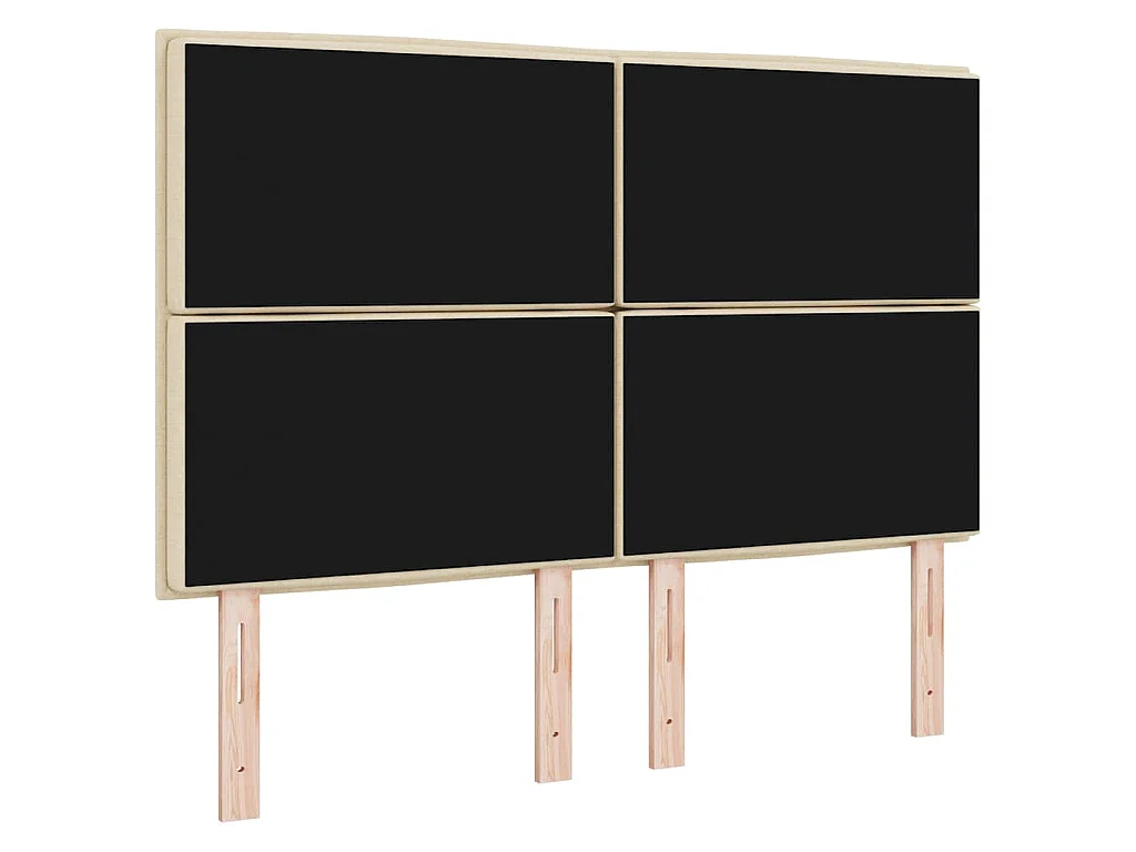 Tête de lit Hauteur réglable Manuel Crème 140 cm tissu