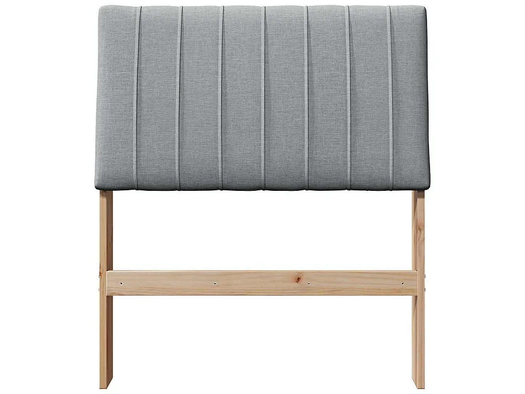 Cabecero tapizado Gris Claro 80 cm Madera de pino macizo