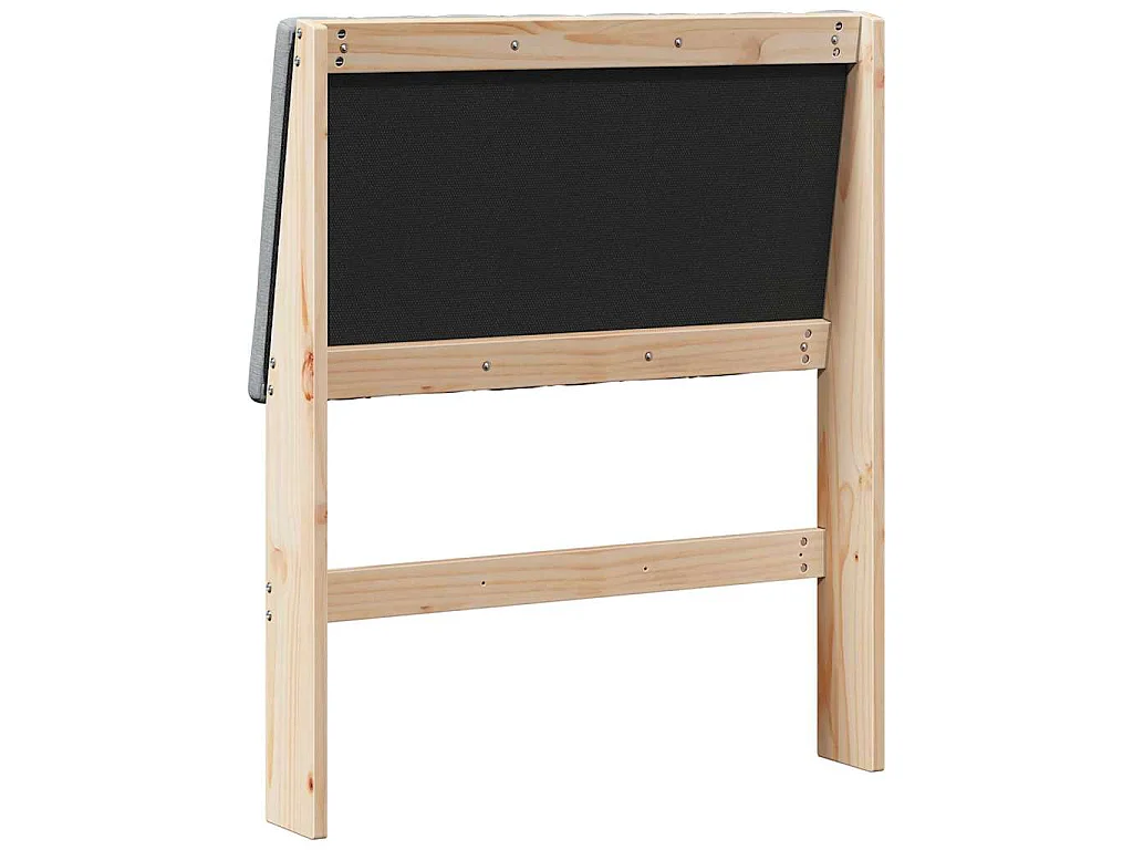 Cabecero tapizado Gris Claro 80 cm Madera de pino macizo