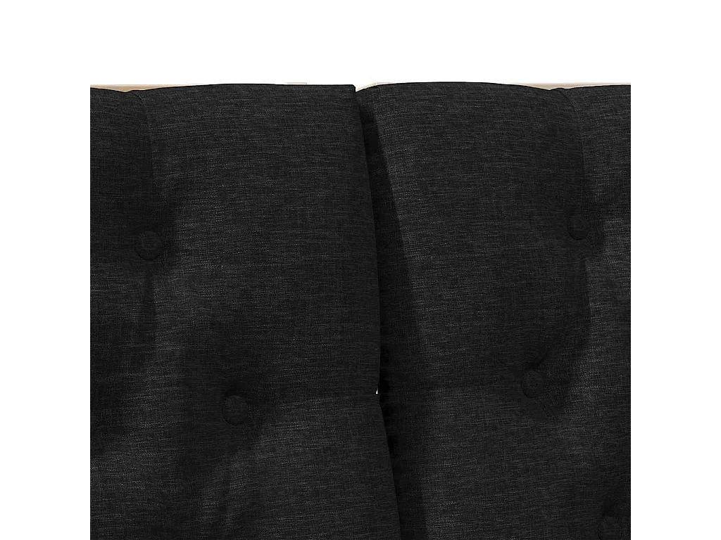 Gestoffeerd hoofdbord Zwart 200 cm Massief grenenhout