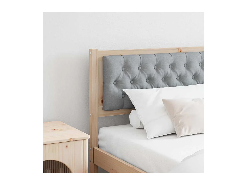 Cabeceira Marrom e cinza claro 200 cm Madeira de pinho maciça