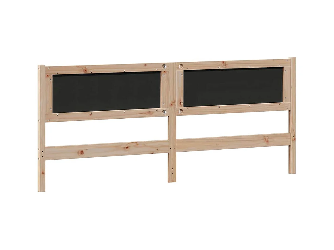 Cabeceira Marrom e cinza claro 200 cm Madeira de pinho maciça