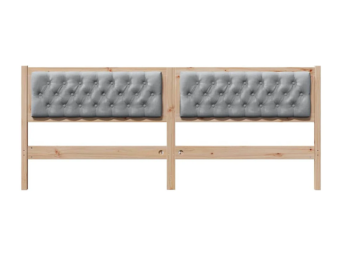Tête de lit Marron et gris clair 200 cm Bois massif en pin
