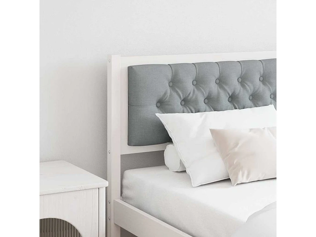 Tête de lit Autre Blanc et gris clair 160 cm Bois massif en pin
