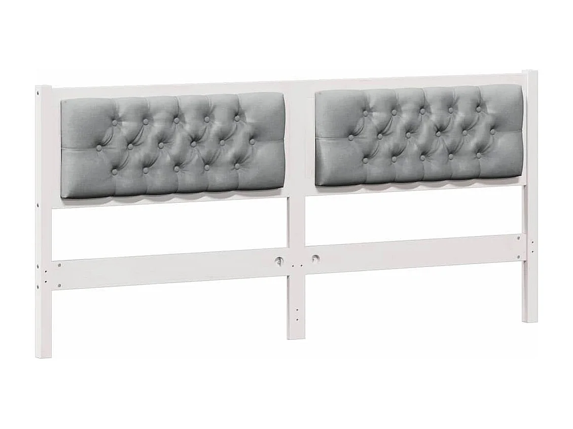 Tête de lit Autre Blanc et gris clair 160 cm Bois massif en pin