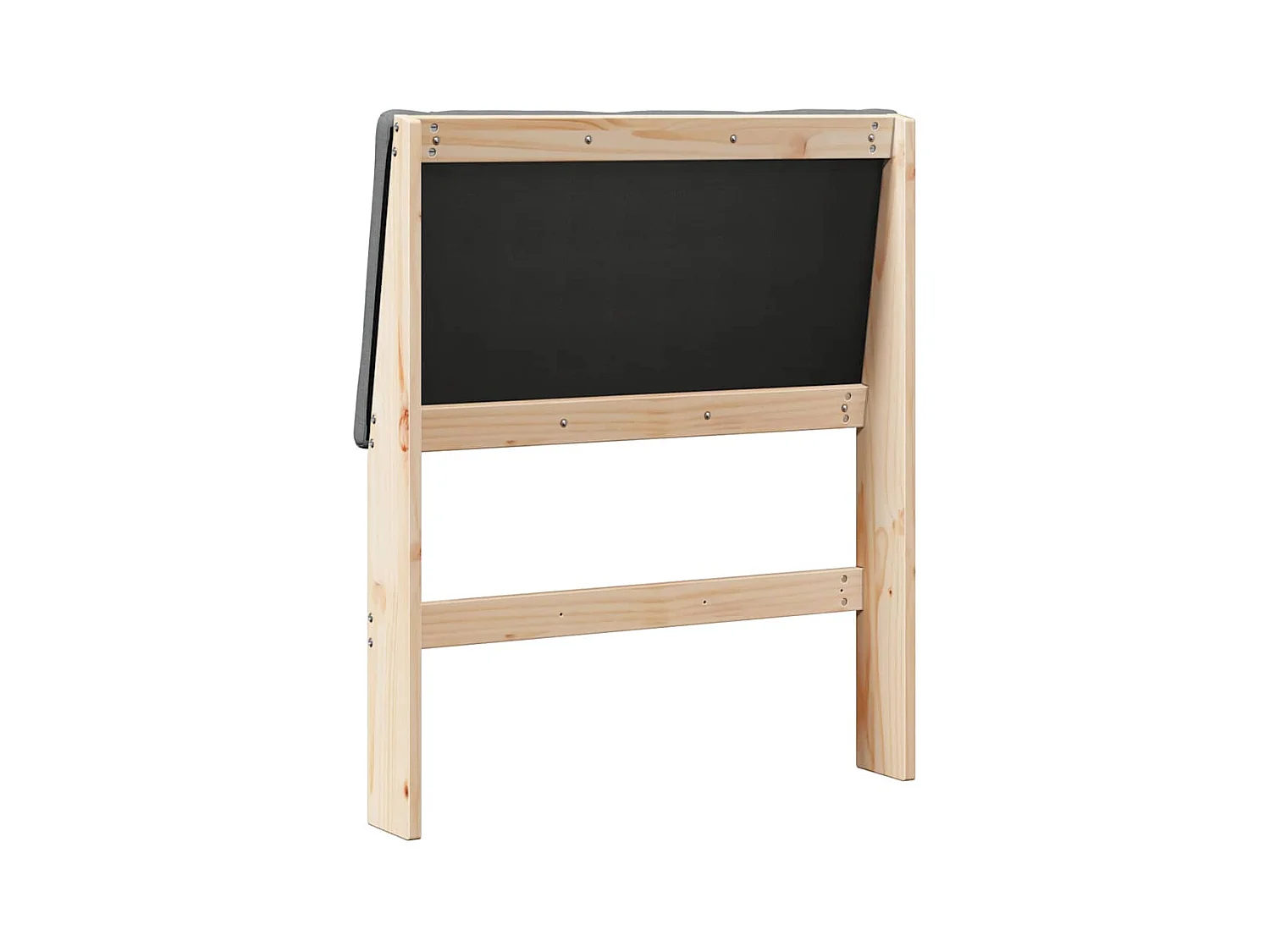 Cabecero tapizado Gris oscuro 80 cm Madera de pino macizo