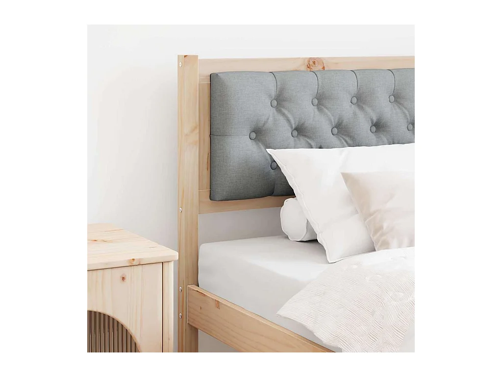 Cabeceira Marrom e cinza claro 90 cm Madeira de pinho maciça