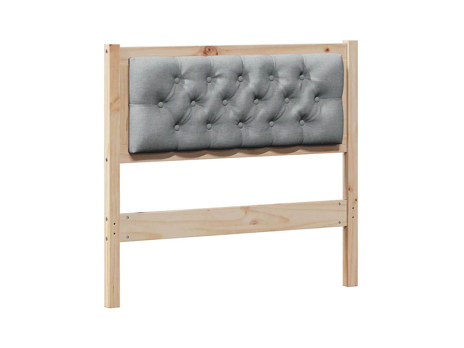 Cabeceira Marrom e cinza claro 90 cm Madeira de pinho maciça