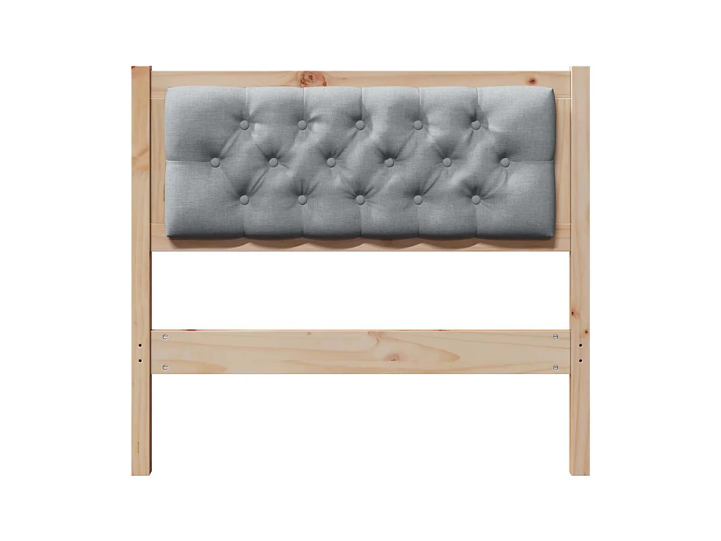 Cabeceira Marrom e cinza claro 90 cm Madeira de pinho maciça