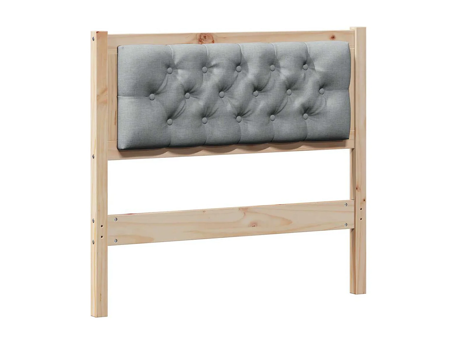 Cabeceira Marrom e cinza claro 90 cm Madeira de pinho maciça