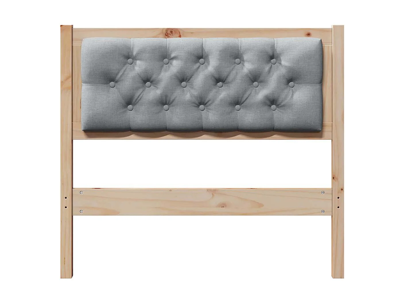 Cabeceira Marrom e cinza claro 90 cm Madeira de pinho maciça