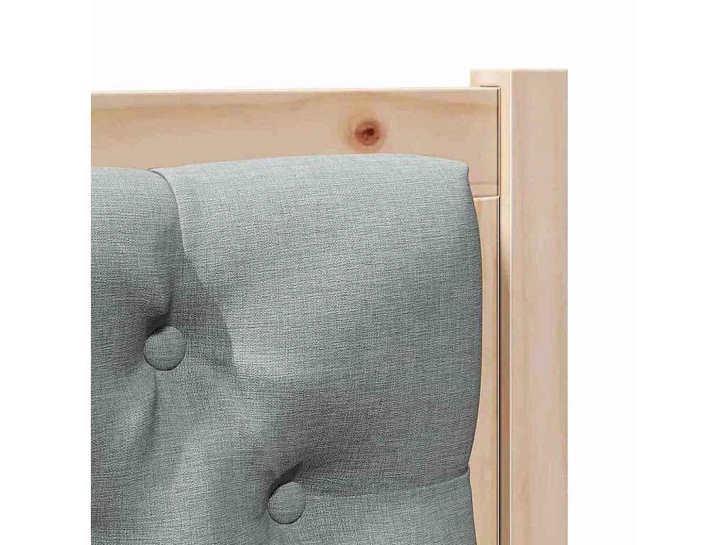 Cabeceira Marrom e cinza claro 90 cm Madeira de pinho maciça