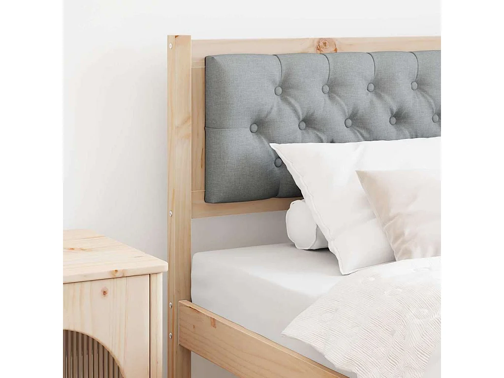 Cabecero Otro Marrón y gris claro 90 cm Madera maciza de pino