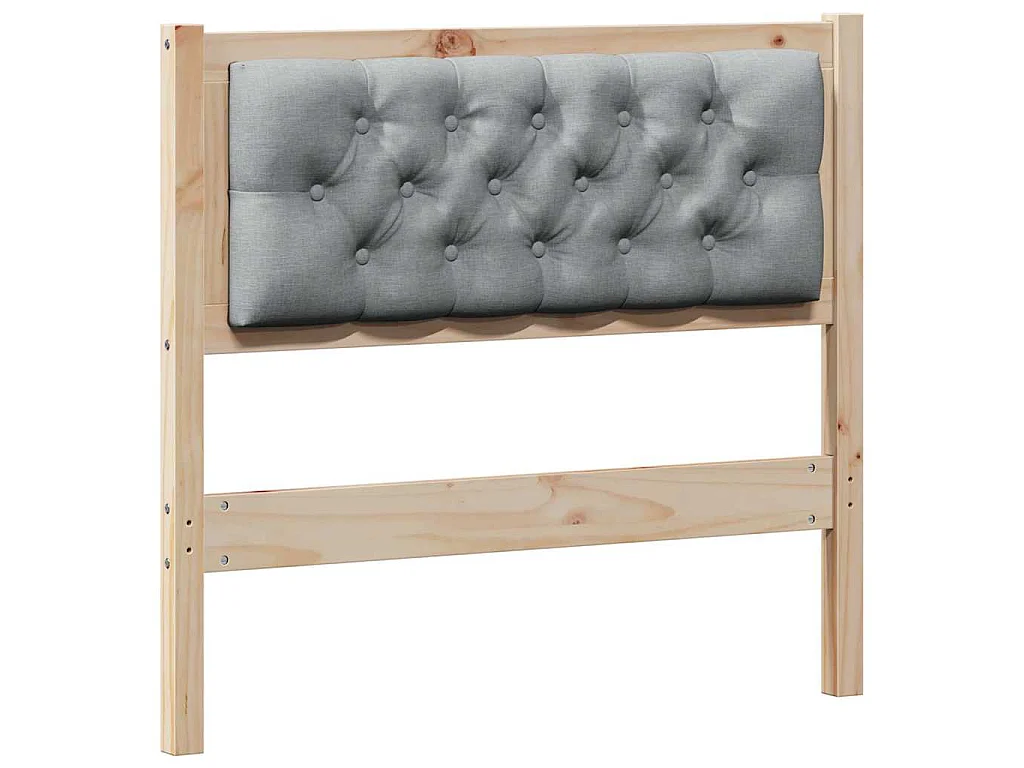 Cabecero Otro Marrón y gris claro 90 cm Madera maciza de pino