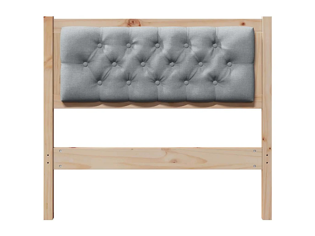 Cabecero Otro Marrón y gris claro 90 cm Madera maciza de pino