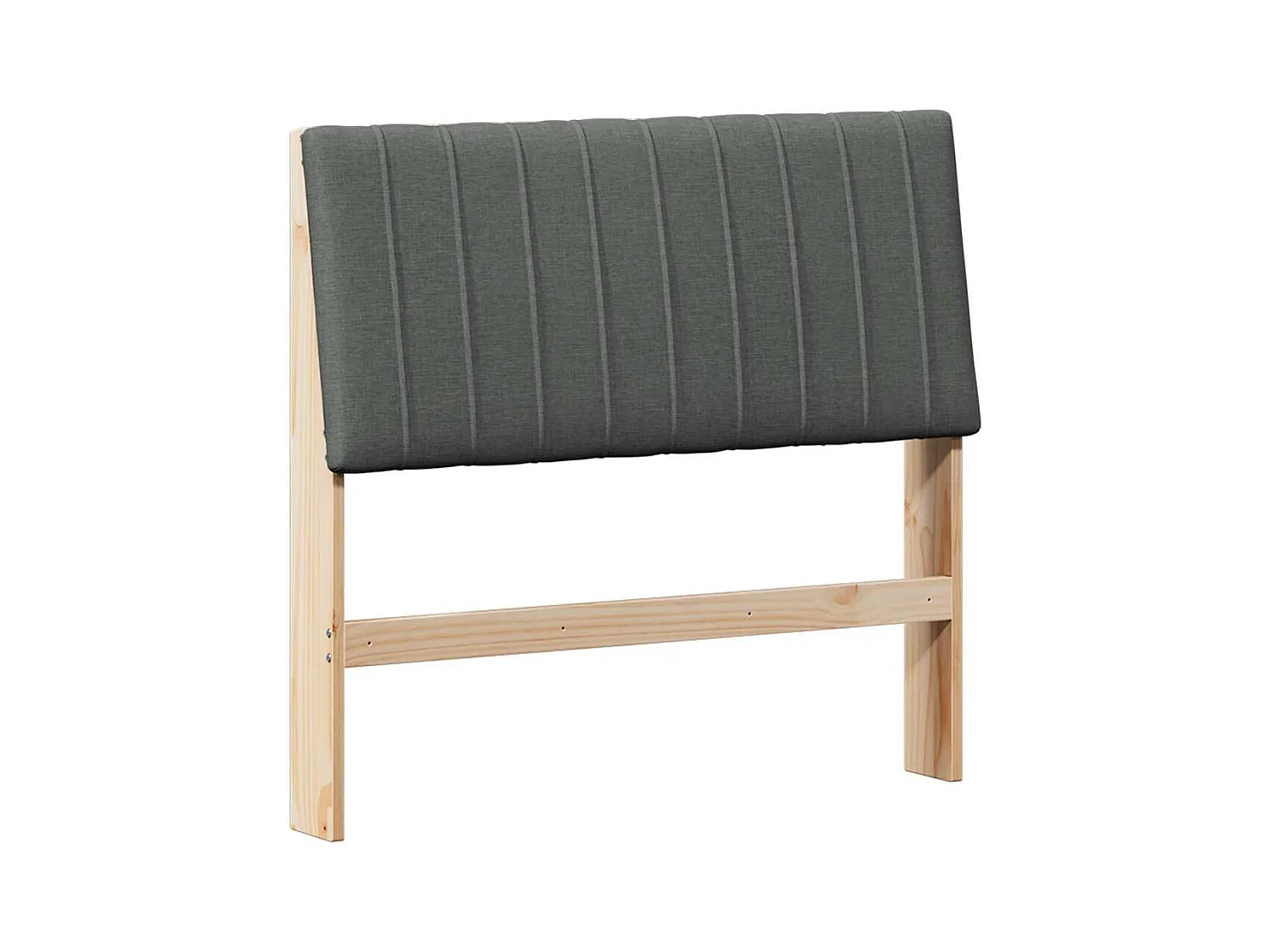 Cabecero tapizado Gris oscuro 100 cm Madera de pino macizo