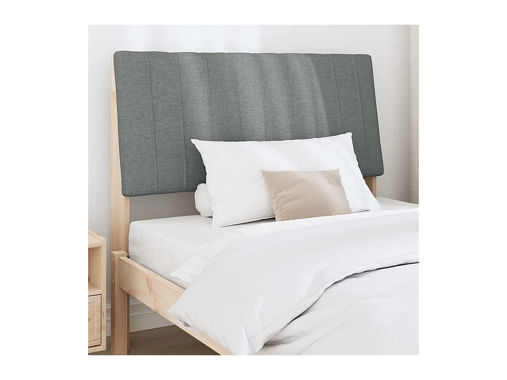 Cabecero tapizado Gris oscuro 100 cm Madera de pino macizo