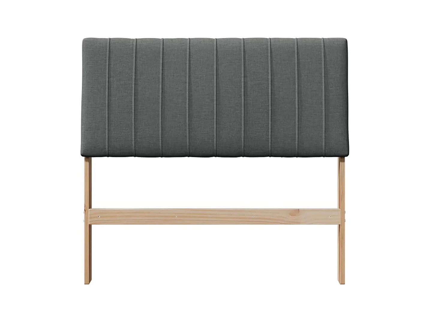 Cabecero tapizado Gris oscuro 100 cm Madera de pino macizo