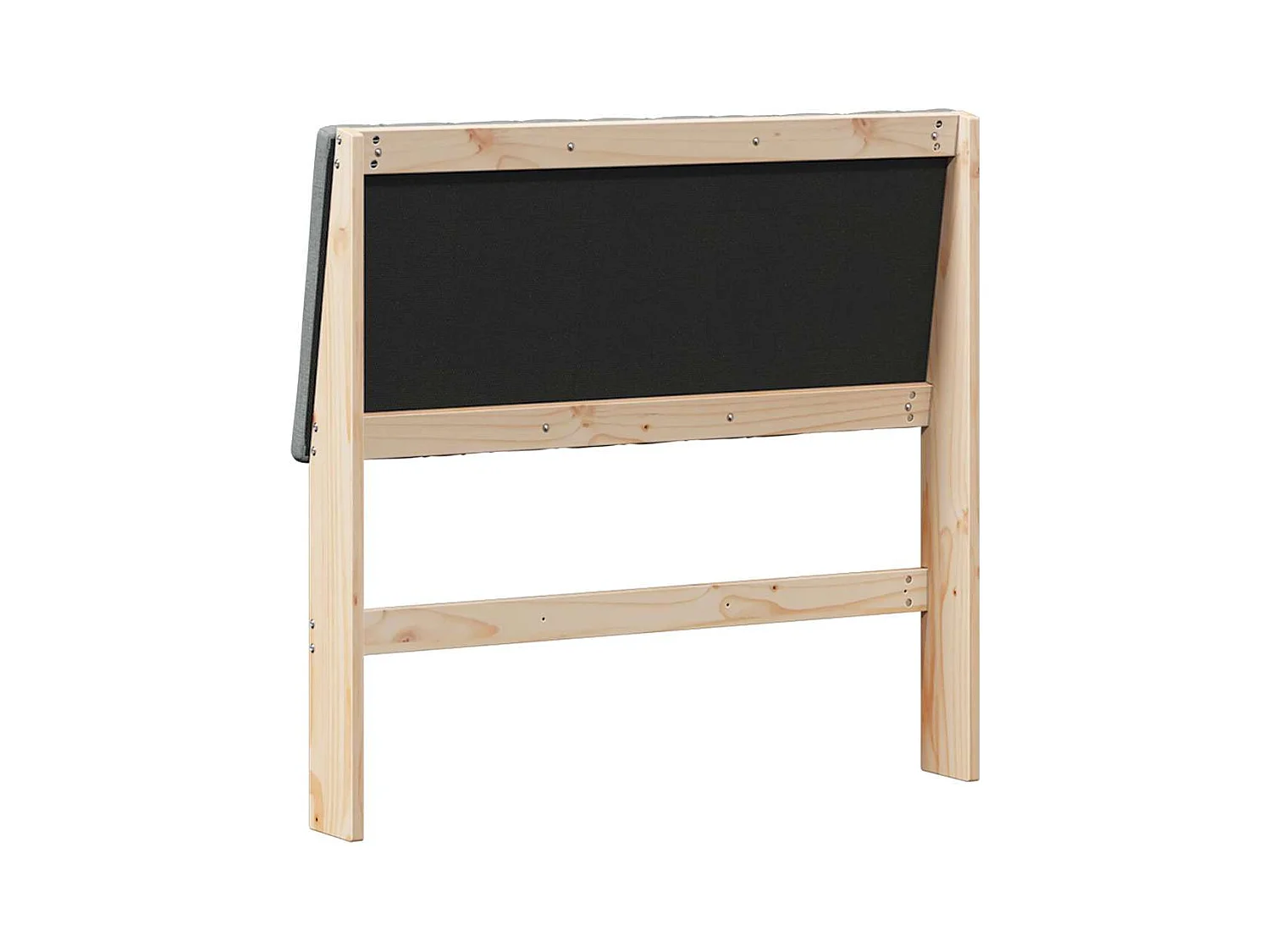 Cabecero tapizado Gris oscuro 100 cm Madera de pino macizo