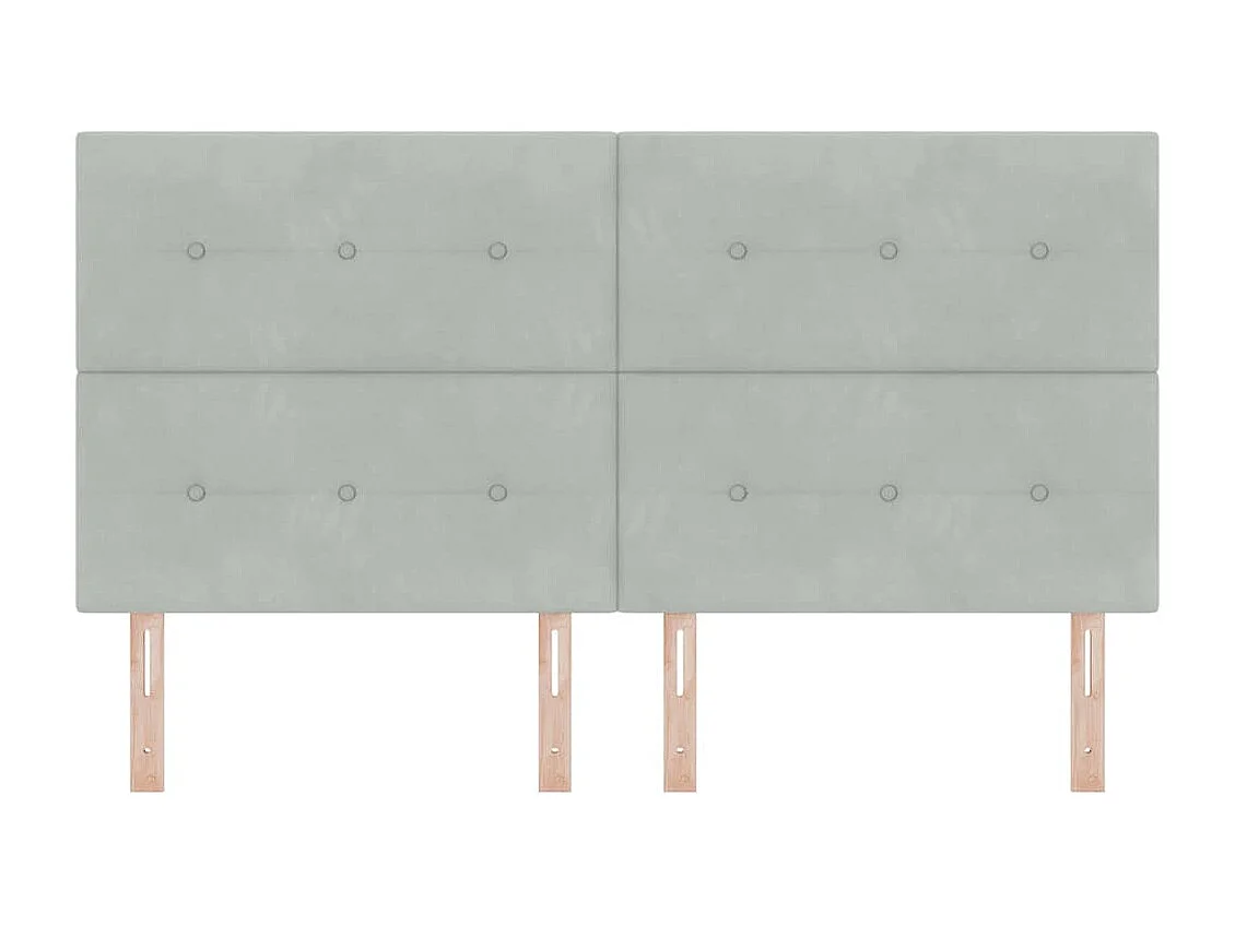 Tête de lit Montage mural Gris clair 180 cm Velours