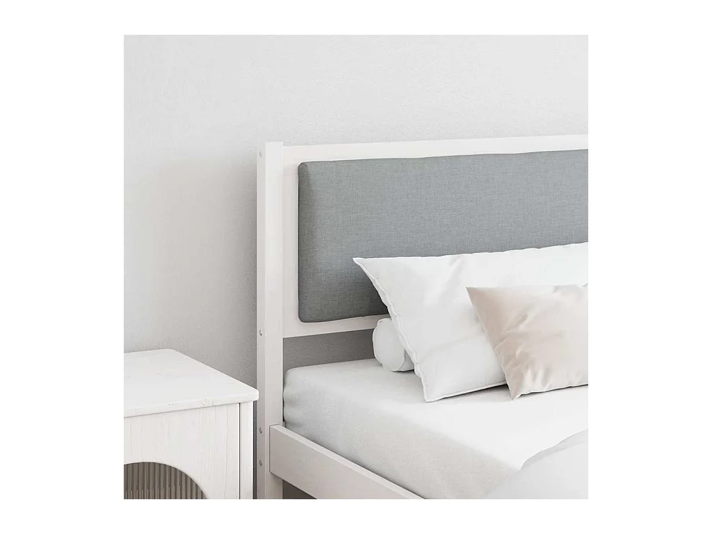 Cabeceira Outros Branco 200 cm Madeira de pinho maciça